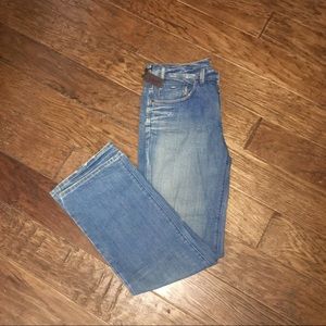MENS BLUE JEANS SIZE 33 NEVER WARN
